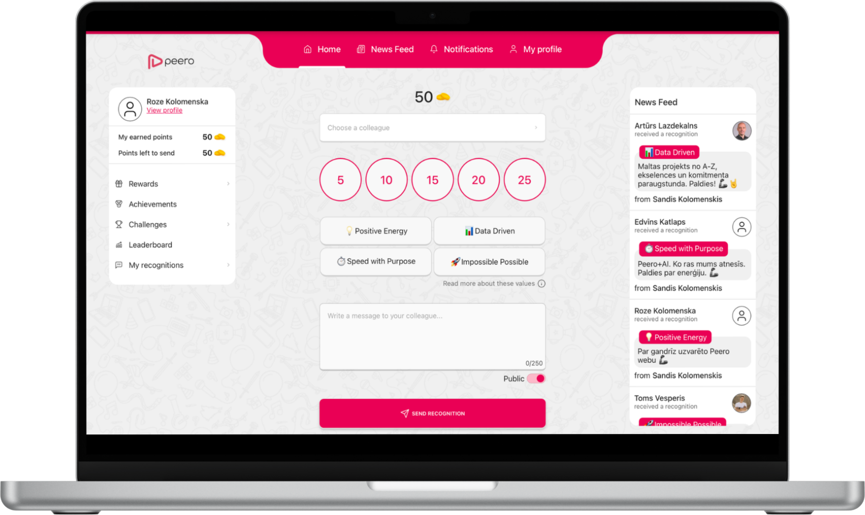 Peero Dashboard
