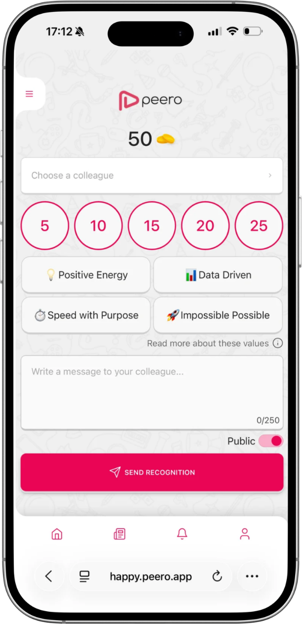Peero mobile app